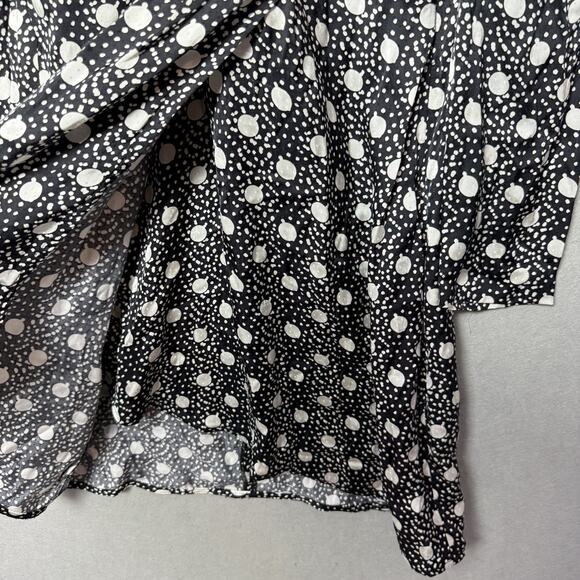 Sandro Roxane Dress Womens (EU) 38 Mini Long Sleeve Patterned Polka Dots V-Neck - Picture 8 of 13